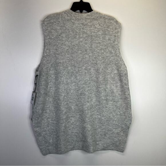 1. State High Low Hem Sweater vest silver heather - L - Picture 8 of 11